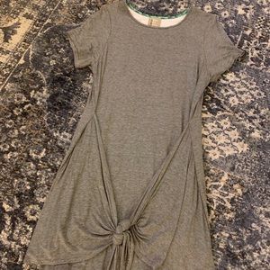 Anthropologie Gray Striped T-shirt Dress